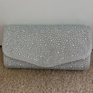 Elegant Silver Clutch Bag